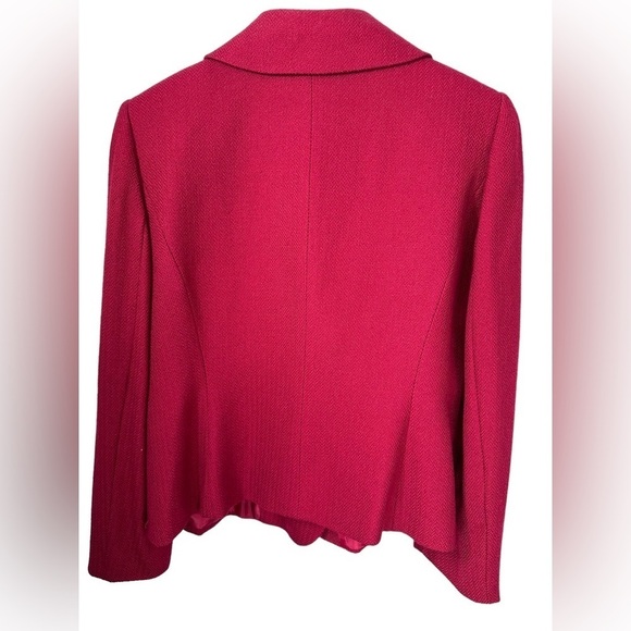Tahari Women's Red Button Front Suit Jacket Size 14 - Picture 2 of 10